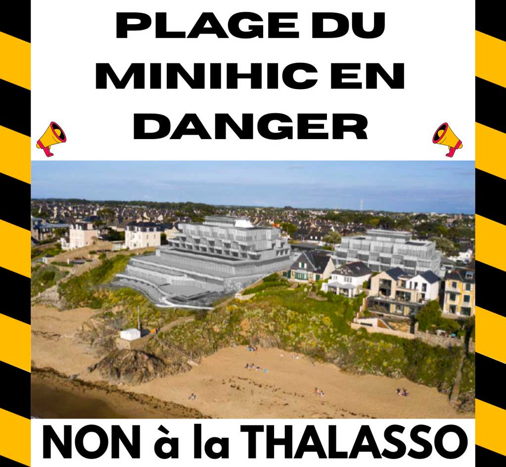 Plage du Minihic en danger